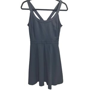 Banana Republic Womens Black Strappy Sleeveless Fit and Flare Ponte Dress Size 0